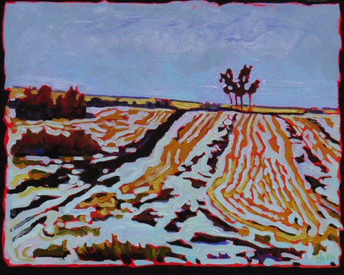 Snow on Swaths  Rak Sask 16 x 20
sold